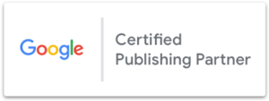 Logo of the Certified Publishing Partner from Google