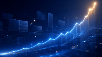 Upward chart representing a significant increase in a publisher's revenue